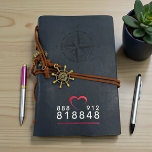 NWT MAP LEATHER Cover notebook